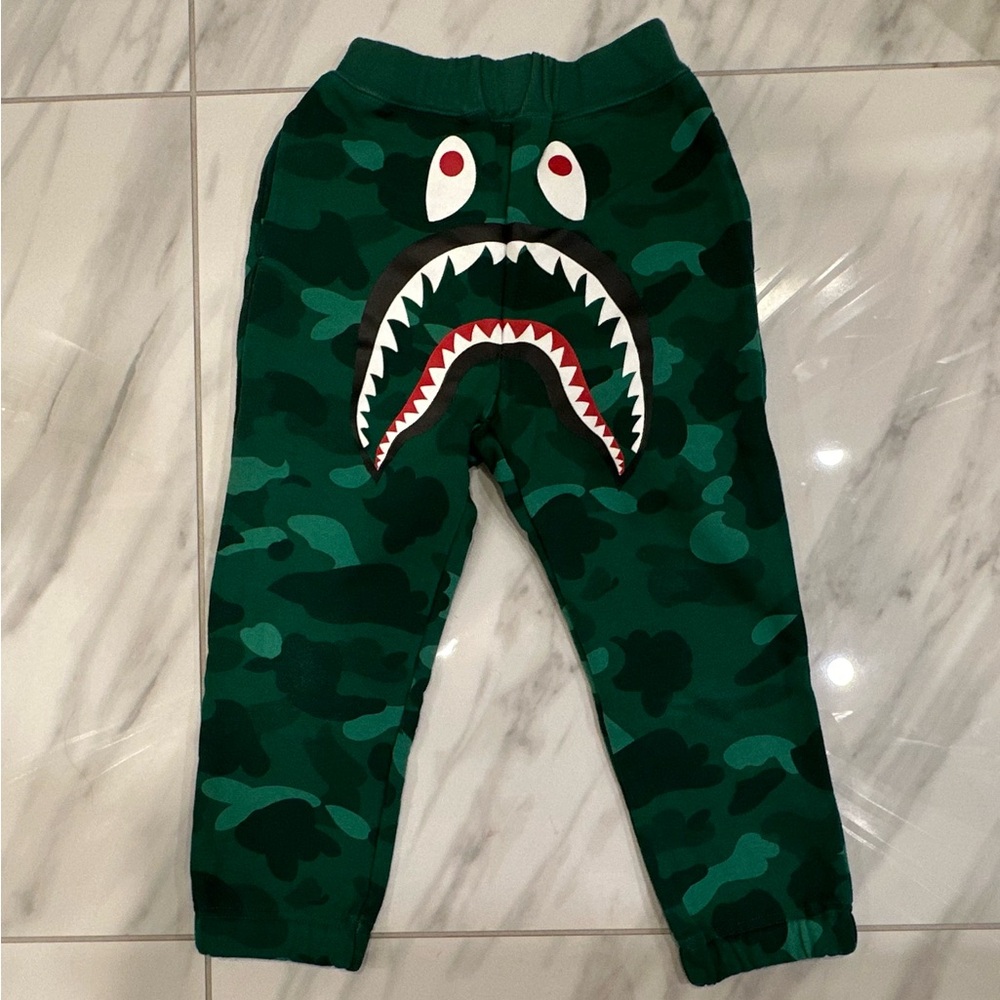Bape Green Shark Camo Sweatpants